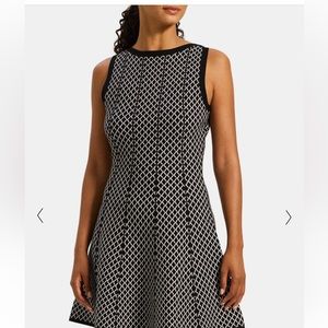 Theory sleeveless mini dress, black & white, size M. New with tags, never worn.